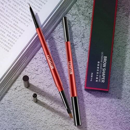 Double-headed Ultra-fine Eyebrow Pen Waterproof Sweat-proof Long-lasting Non-smudge Dual-use Automatic Rotating Eyebrow Pen TSLM