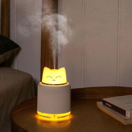 ELOOLE 300ML USB Mini Cat Bear Humidifier Ultrasonic Aroma Oil Essential Diffuser LED Light Mist Maker Home Car Humidifiers