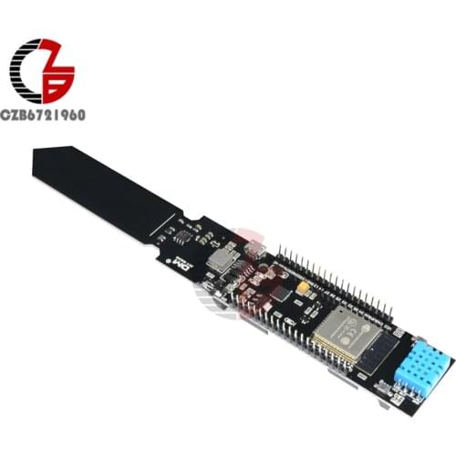 ESP32 REV1 WiFi & Bluetooth DHT11 Soil Temperature and Humidity Sensor Detection Module With 18650 Lithium Battery Holder