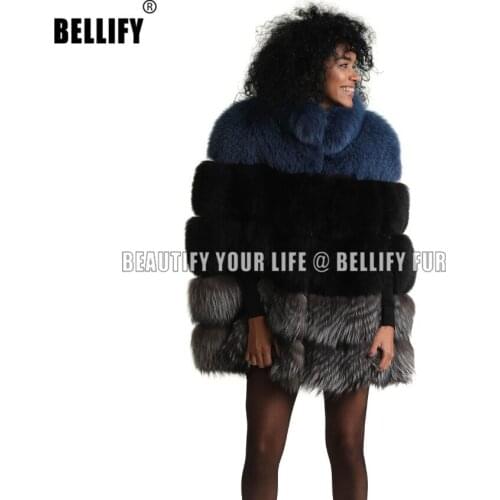 European British London Red fox short Jacket Winter Luxury Overcoats Warm genuine fox fur Outwear