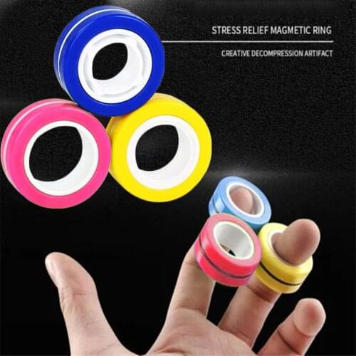 Figet Toys Anxiety Ring antystresowe zabawki Magnetic Fidget Toys Stress Bracelet Ring Game Anti Stress antystresowe zabawki