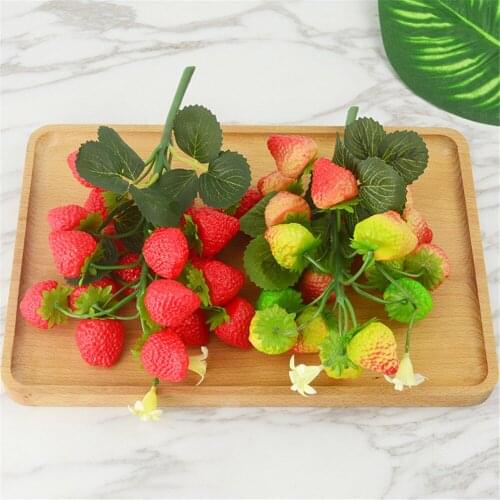 Simulation strawberry Fake fruit model restaurant home house shop store decoration photo Artificial faux plastic fruit props