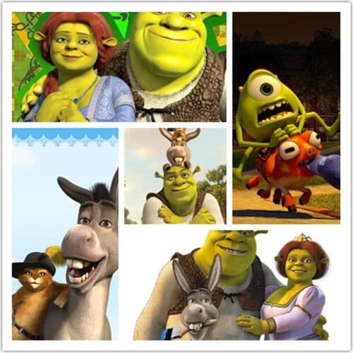 Canvas Painting Disney Classic Anime Monster Shrek Wall Art Pictures Posters and Prints For Living Room Home Decoration Gift