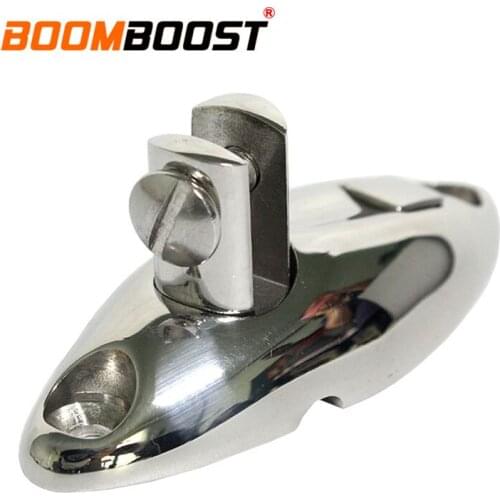 Mount Grade With Rubber Top Swivel Deck Hinge 316 Stainless Steel For Boat Ship Marine Yacht RV Bimini 360 Degree Silver