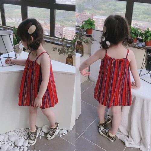 Girls Summer dress suspender dress baby girl clothing leopard print baby girl clothing children dress clothes