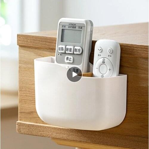 Multi-function storage mobile phone remote control storage Upgraded version of wall-mounted box rack with partitions Holders