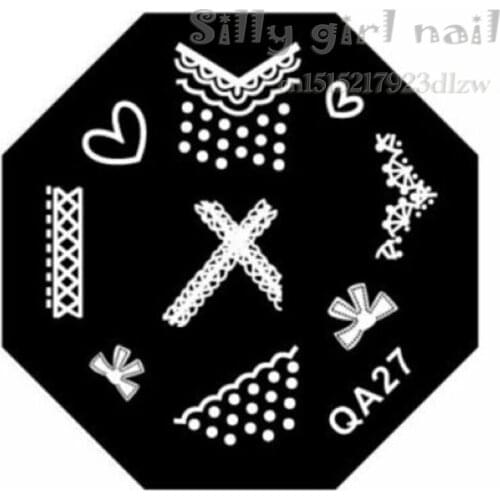 The new transmission nail applique nail art stamping foil sticker template QA 27