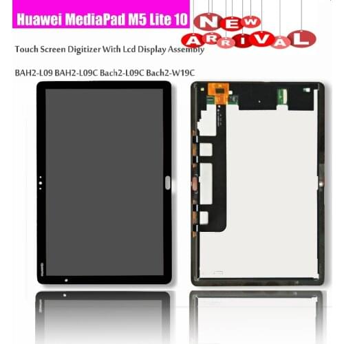 New Touch Screen 10.1 Huawei MediaPad M5 Lite LTE 10 Bach2-L09C BAH2-L09 Bach2-W19C BAH2-L09 With Display Lcd Assembly