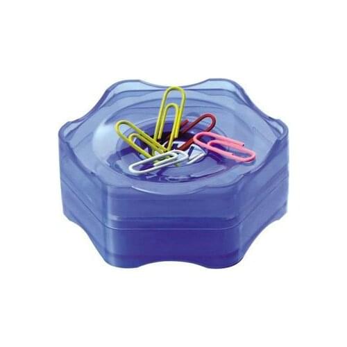 Office pin box with Magnetic Desk Accessories Office Accessories Clip Holder Plastic Pop Clip Dispenser