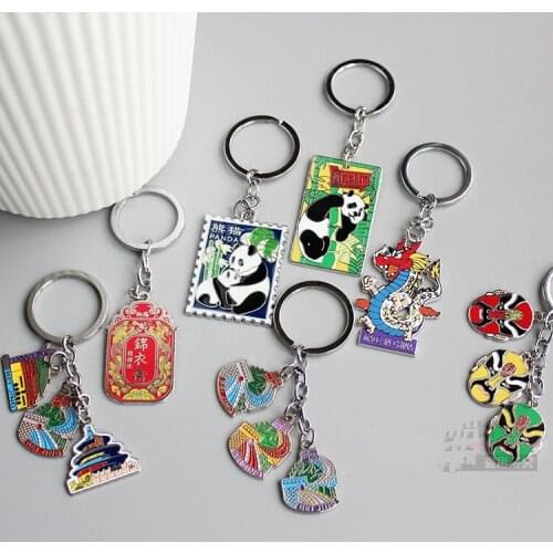Wholesale 10PCS Various kinds of Beijing City Special Souvenirs Great Wall Tiananmen Temple of Heaven Palace Keychain