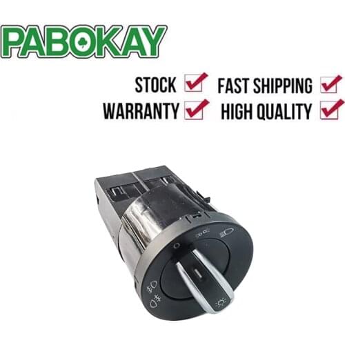 For VW Golf MK4 Jetta 4 Bora Passat B5 Chrome Headlight Switch Fog Head Light Lamp Knob Button 3BD 941 531 A 3BD941531