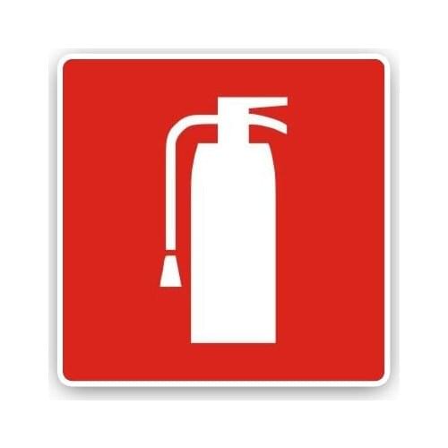 Personalized Fire Extinguisher Car Sticker Pvc Fashion Decoration Accessories High Quality Waterproof Sunscreen Decal 15cm*15cm