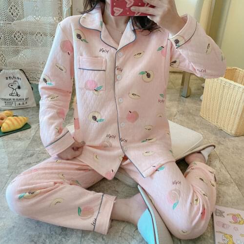 Maternity Breastfeeding Pajamas New Autumn Winter Pregnant Women Nursing Pajamas Suits Top Pants Sleepwear Pregnancy Clothes