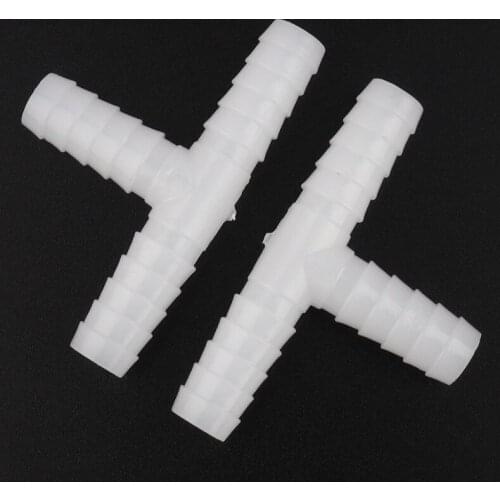 100pcs/lot 4-25mm PE Tee Connectors Drip Irrigation Hose Pagoda Joints Aquarium Tank Accessories Air Pump Aerator Outlet Joint