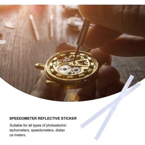 12pcs Reflective Tape Strips for Digital Photo Tachometers Speedometer Reflective Stickers Papers (Silver)