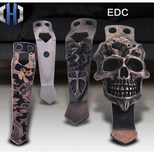 Universal Flashlight Back Clip Steel Fire Waist Clip Metal Flashlight External EDC Pocket Clip K Sheath Clip