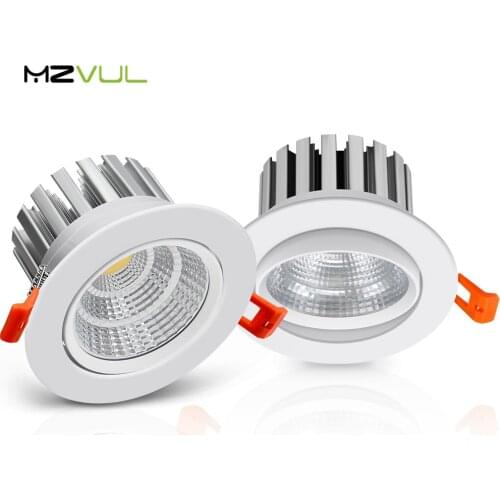 Recessed Lighting Modern Led Downlight Aluminum COB Chip 6W 9W 12W Dimmable Spot Led Living Room Bedroom Corridor Ceiling Lamp