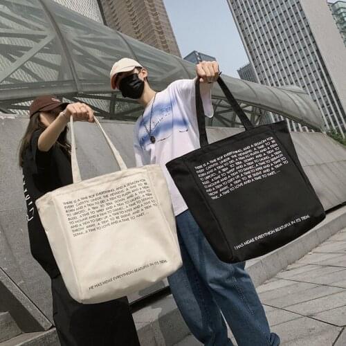 High Quality Ladies Totes Shoulder Bag Women Cotton Shopping Women Eco Reusable Shopper Bags Canvas messenger Bag