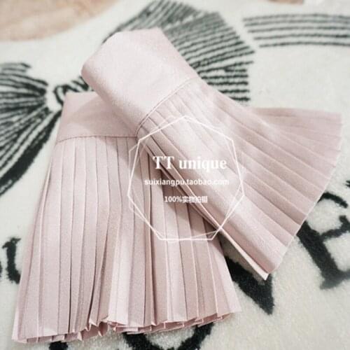 Women Warm Soft Gloves Lady accessories beaded net yarn false sleeve cuff Mysterious noble Light familiar temperament pleated