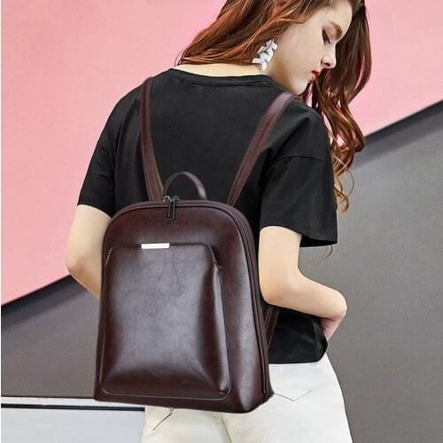 Female Travel Shoulder Bagpack Ladies Casual Daypacks 2021 Women Leather Backpacks for Girls School Backpack