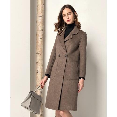 Wool coat women Vintage jacket winter coat women closures 2020 Korean windbreaker womens elegant f2015 y1050