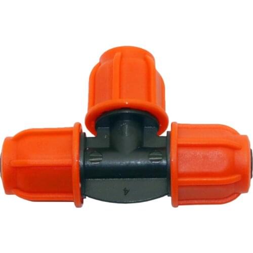 10 Pcs 3/8 'tee connections to a water pipe irrigation system hose with fastening nut for 8 / 11mm hose