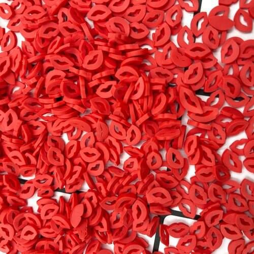 100g Polymer Clay 6mm Lips Slices Hot Clay Sprinkles For DIY Making Nail Art Decoration Craft Scrapbooking Phone Case Decor