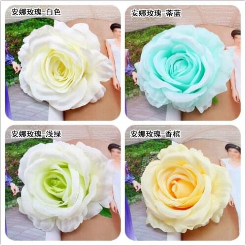 20pcs 11.5cm Artificial Silk Roses Flower Head for Wedding Flower Wall Decoration Fake Flowers DIY Bridal Bouquet Garland Flores