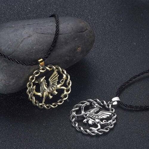 2021 Fashion Border Pewter Heraldic Cryptid Creature Pendant Jewelry For Gift