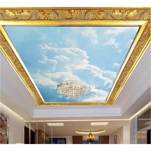 3d wall murals wallpaper Blue sky and sky dome fresco 3d ceiling murals wallpaper Home Decoration