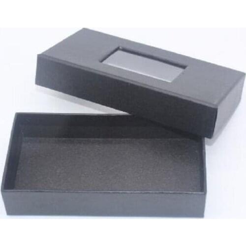 400pcs/lot Classic Black Window Top Tie Box Necktie/Handkerchief/Bow Tie Box Storage Display Packaging Cases Wholesale