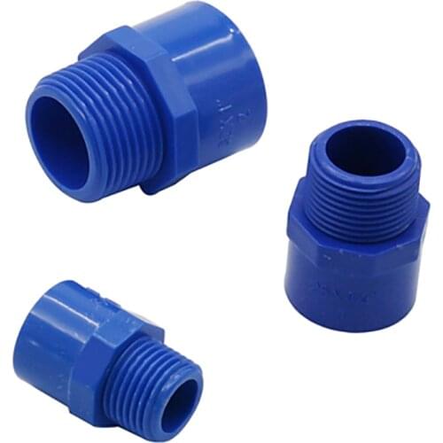 5 Pcs Inner Diameter 20mm 25mm 32mm PVC Connectors 1/2" 3/4" 1" Male Thread BSP Adapter Water Pipe Hose Repair Fittings