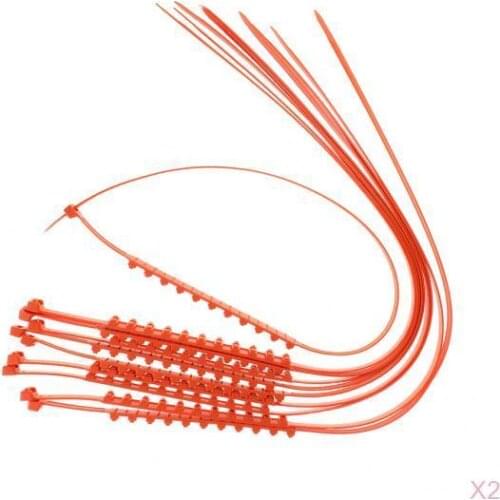 Car Snow Chains, Anti-slip Tire Cable Tire Chain for Most Cars, Pickups, and SUVs - Set of 20Pcs, Orange