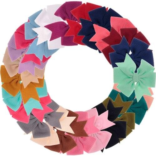Nishine 4" 5pcs/lot Swallowtail Chiffon Bows for Baby Girls Headbands Boutique Bows for Hairpins Hair Bows Accessories