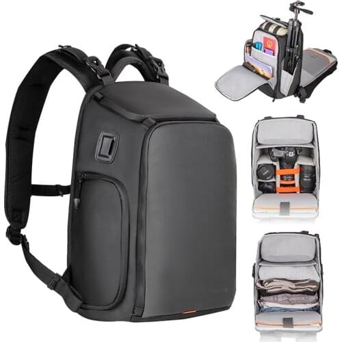 Besnfoto BX-D2001 Backpack Laptop Compartment Quick Side Access Waterproof Camera Bag For Hiking Traveling