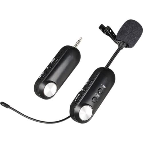 Lavalier Wireless Microphone Recording Vlog Live Interview Microphone for iPhone iPad PC Android DSLR Microphone
