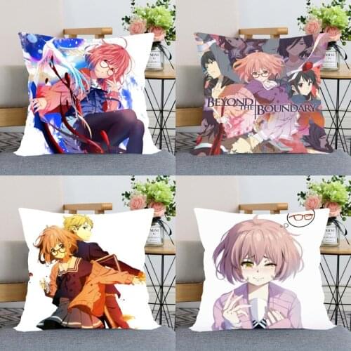 Custom Beyond the Boundary Zipper Pillowcase Home Decoration Satin Fabric Square Pillowcase 40x40cm Bedroom Pillow Cover 0511