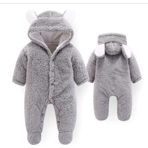 Coral fleece Baby Rompers Long Sleeve Cotton Baby Infant Cartoon Animal Newborn Baby Girls Clothe Baby Boy Clothes Roupa de bebe