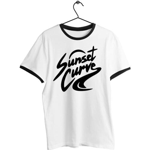 Black Trim Unisex T Shirt Sunset Curve Julie and The Phantoms Printed Artwork Tee