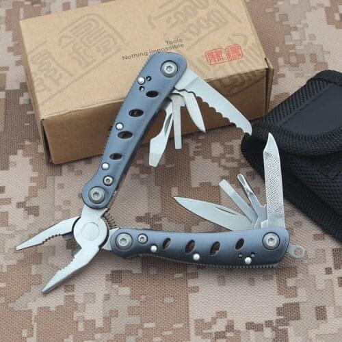 Ganzo Stainless Steel Pocket Mini Multi Folding Keychain Pliers With Knife Screwdriver Bottle Opener for Camping Hiking