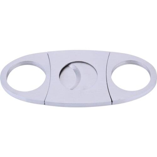 Stainless Steel Double Pocket Cigar Cutter Knife Double Blades Scissors Shears Sharp Metal Classic Cigar Cutter Pocket Tools