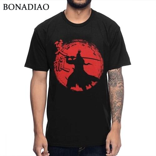 Classic Game SEKIRO Shadows Die Twice T-shirt Unisex Noshir Dalal One-armed Wolf Red Sun T shirt Casual Round Collar Tee Shirt