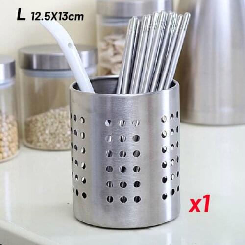 Creative Stainless Steel Cutlery Holder Drainer Rack Chopsticks Tube Kitchen Storage Box Spoon Fork Cutlery Shelf Organizer
