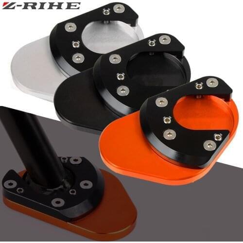 Motorcycle CNC Kickstand Side Stand Extension Pad Support Plate For RC 125 200 390 Enduro Supermoto SM SMC Adventure 690 950 990
