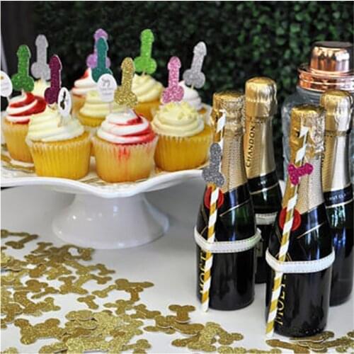 25pcs/set bachelorette party disposable fun straw wedding decoration hen party fun funny straw drinking party decoration gift-C