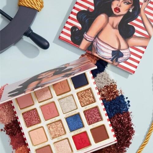 New Arrival 12 Colors Sailor Summer Eyeshadow Palette Matte Glitter Nude Eye Shadow Palette Neon Eye Pigments Highlighter Makeup