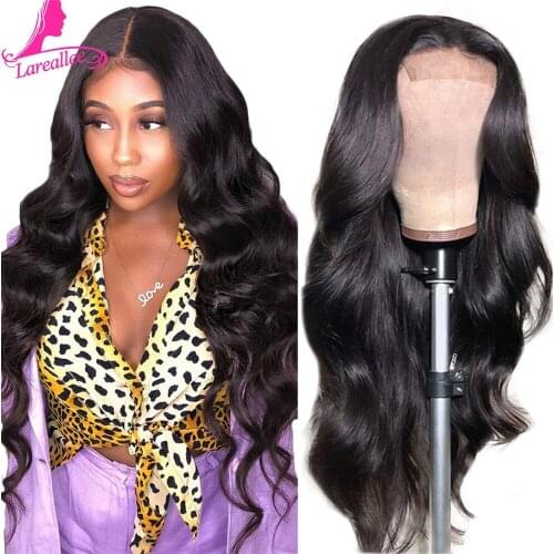 32 Inch Lace Front Human Hair Wigs Malaysian Body Wave Human Hair Wigs 13x4 Lace Frontal Wig 180% Pre Plucked Lace Closure Wigs