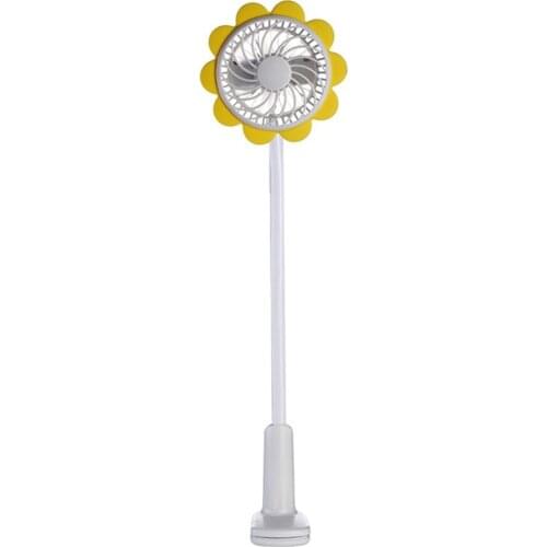 Portable Sun Flower Clip Fan Flexible Baby Car Usb Charging Clip Fan Student Dormitory Small Table Fan
