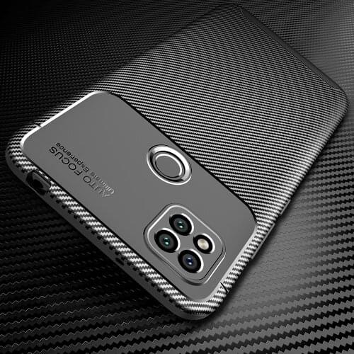 Redmi 9C Shockproof Carbon Case for Xiaomi Redmi 9C Case Silicone TPU Cover for Redmi 9 C Phone Case Soft Back Cover