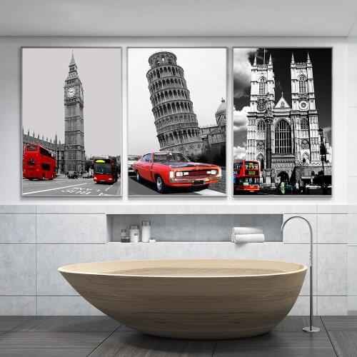 Modern Art Cityscape Canvas Paintings Nordic Posters and Prints Wall Picture For Living Room Decor
